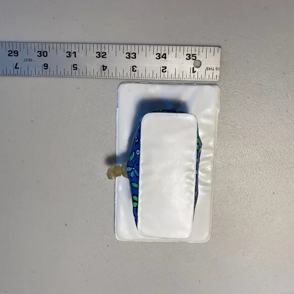 Vintage 1970s Barbie Clone Puff 'N Play Inflatable Doll Furniture Floral Blue - Picture 5 of 8